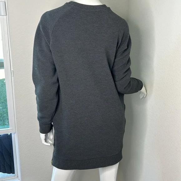 Varley Albret Long Sleeve zipper lounge sweater dress, charcoal, grey size small - Picture 10 of 10